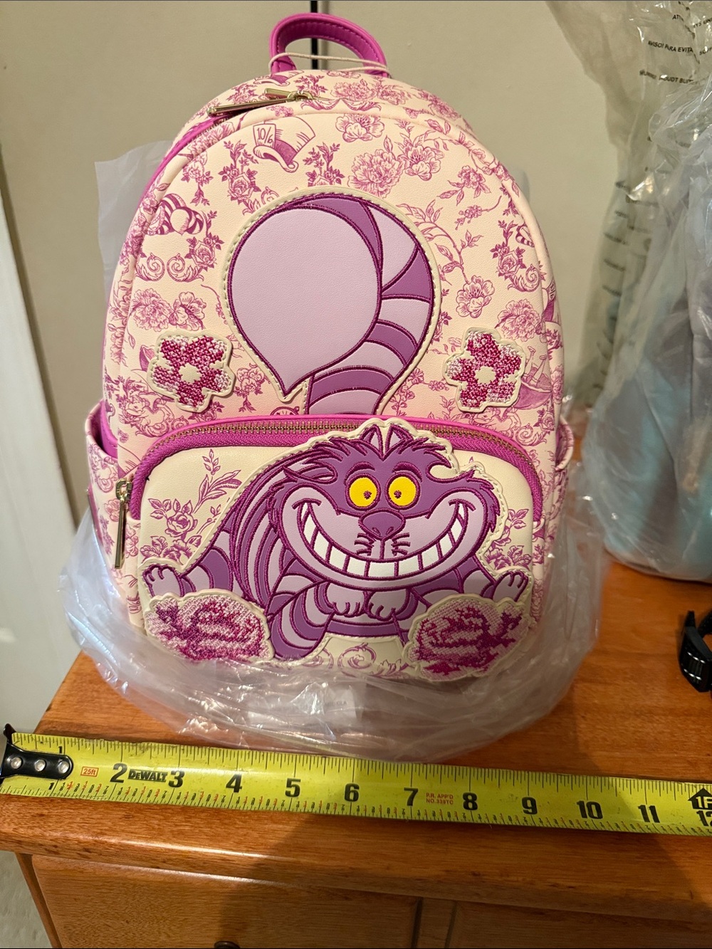 Loungefly Pink and Lavender Cheshire Cat Kids Backpack